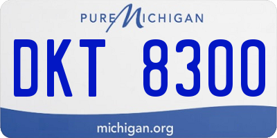 MI license plate DKT8300