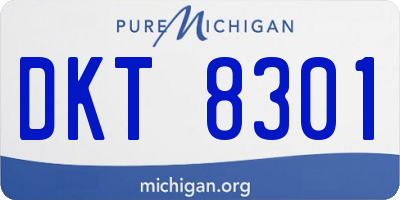 MI license plate DKT8301