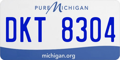 MI license plate DKT8304