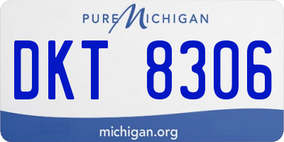MI license plate DKT8306