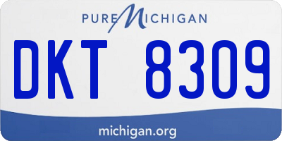 MI license plate DKT8309