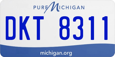 MI license plate DKT8311