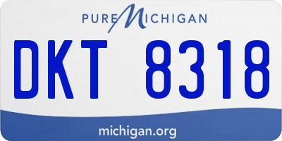 MI license plate DKT8318