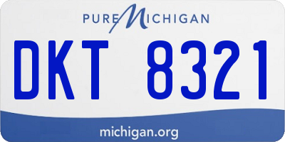 MI license plate DKT8321