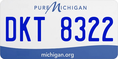 MI license plate DKT8322