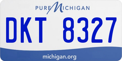 MI license plate DKT8327