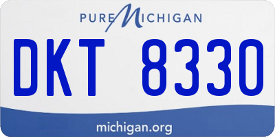 MI license plate DKT8330