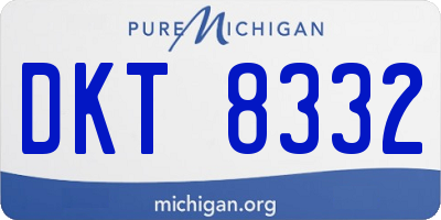 MI license plate DKT8332