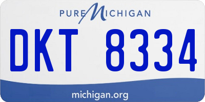 MI license plate DKT8334