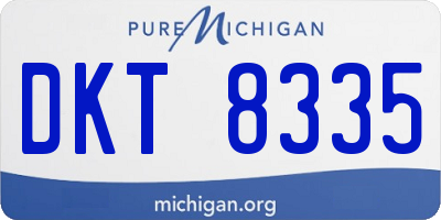 MI license plate DKT8335