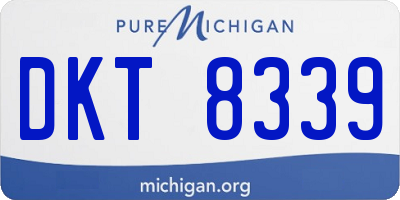 MI license plate DKT8339