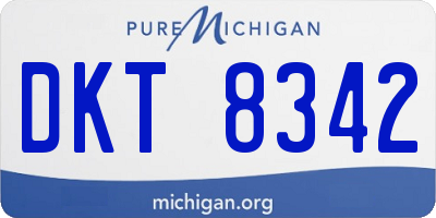 MI license plate DKT8342
