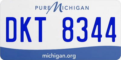MI license plate DKT8344