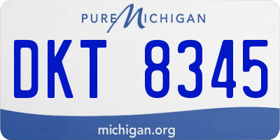 MI license plate DKT8345