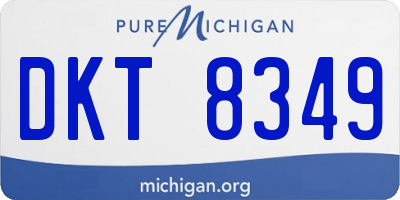 MI license plate DKT8349
