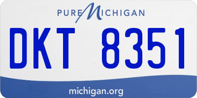 MI license plate DKT8351