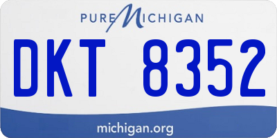 MI license plate DKT8352