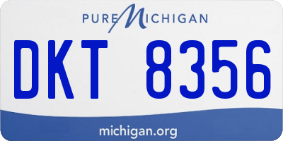 MI license plate DKT8356