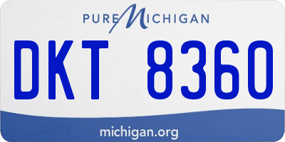 MI license plate DKT8360