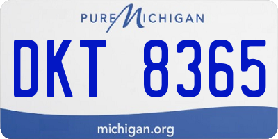 MI license plate DKT8365