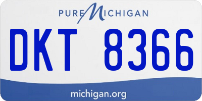 MI license plate DKT8366