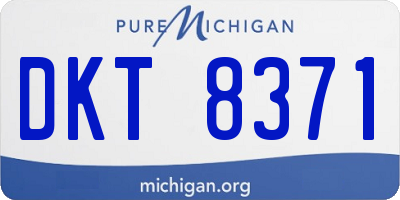 MI license plate DKT8371