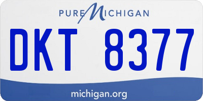 MI license plate DKT8377