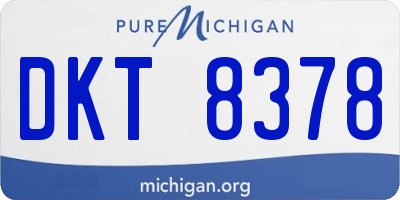 MI license plate DKT8378