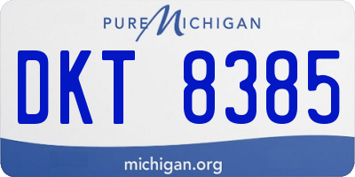 MI license plate DKT8385