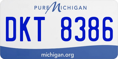 MI license plate DKT8386