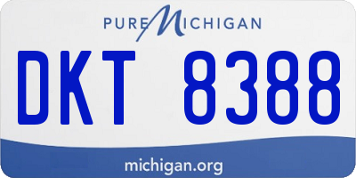 MI license plate DKT8388