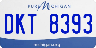 MI license plate DKT8393