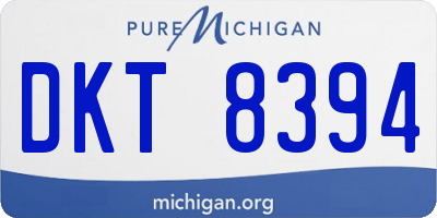 MI license plate DKT8394
