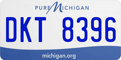 MI license plate DKT8396