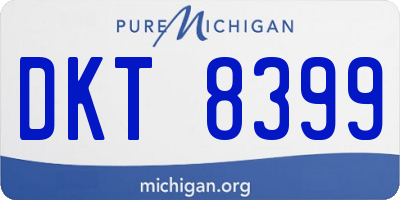 MI license plate DKT8399