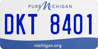 MI license plate DKT8401
