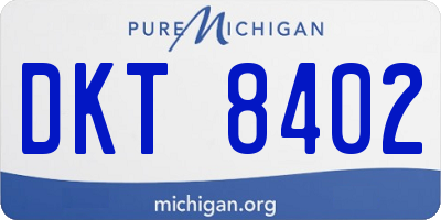MI license plate DKT8402