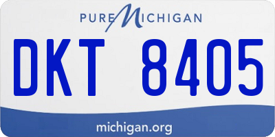MI license plate DKT8405