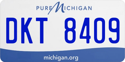 MI license plate DKT8409