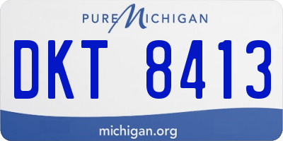 MI license plate DKT8413