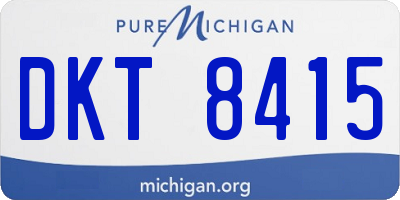 MI license plate DKT8415