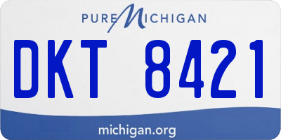 MI license plate DKT8421