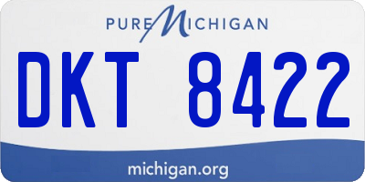 MI license plate DKT8422
