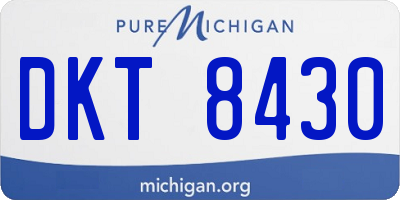MI license plate DKT8430