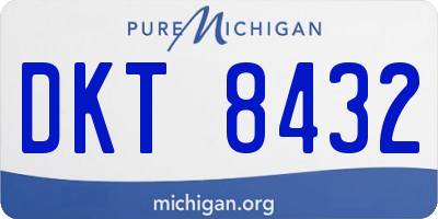 MI license plate DKT8432