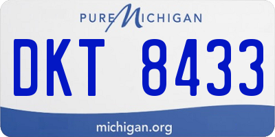 MI license plate DKT8433