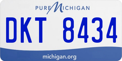 MI license plate DKT8434