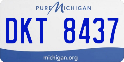 MI license plate DKT8437