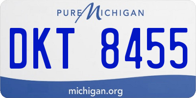MI license plate DKT8455