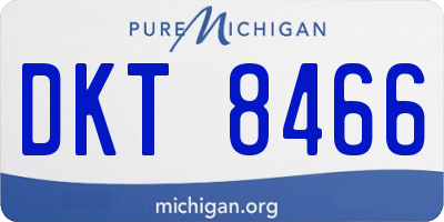 MI license plate DKT8466